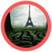 Een dystopisch landschap, waarin Parijs is overgenomen door de natuur en de Eiffeltoren bemost is. Toont de sfeer van een dystopische roman voor het artikel "Wat is een dystopische roman?"
